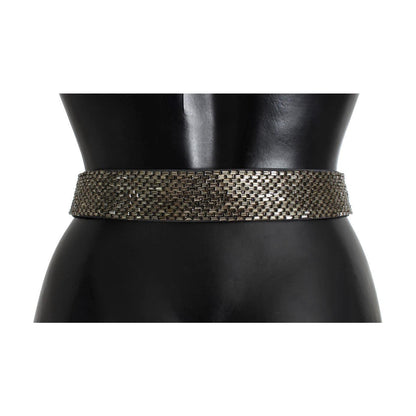 Dolce & Gabbana Crystal Buckle Sequined Waist Belt