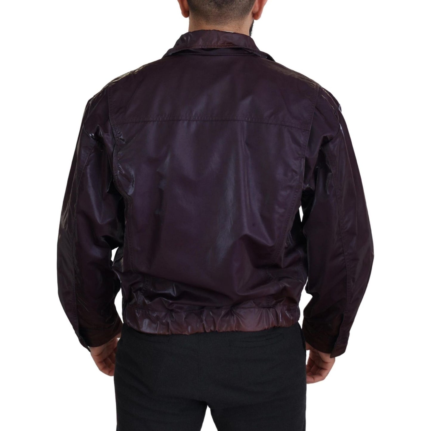 Dolce & Gabbana Elegant Purple Biker Jacket Dolce & Gabbana