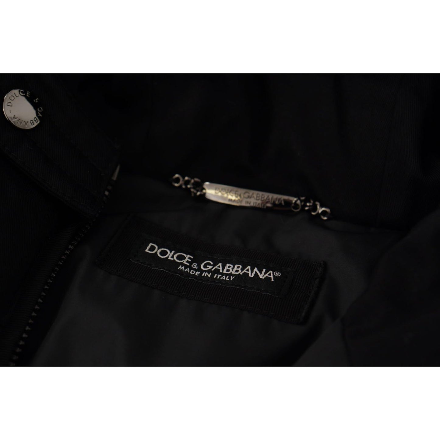 Dolce & Gabbana Elegant Black Hooded Parka Winter Jacket Dolce & Gabbana