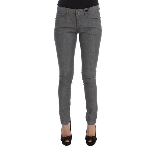 Costume National Chic Gray Slim-Fit Designer Jeans Costume National