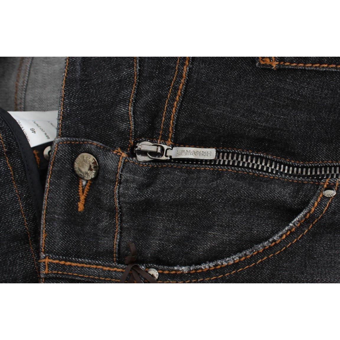 بنطال جينز إيرمانو شيرفينو الأنيق ذو اللون الرمادي المغسول