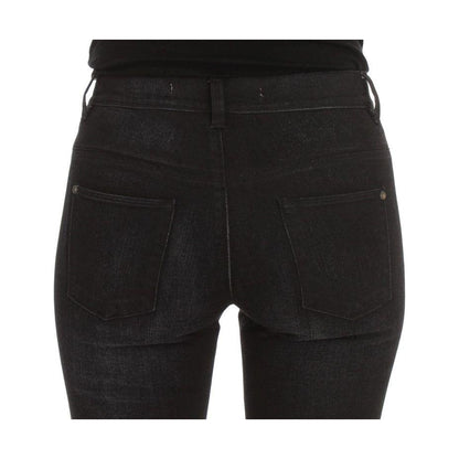 Ermanno Scervino Blue Cotton Blend Slim Fit Bootcut Jeans Ermanno Scervino