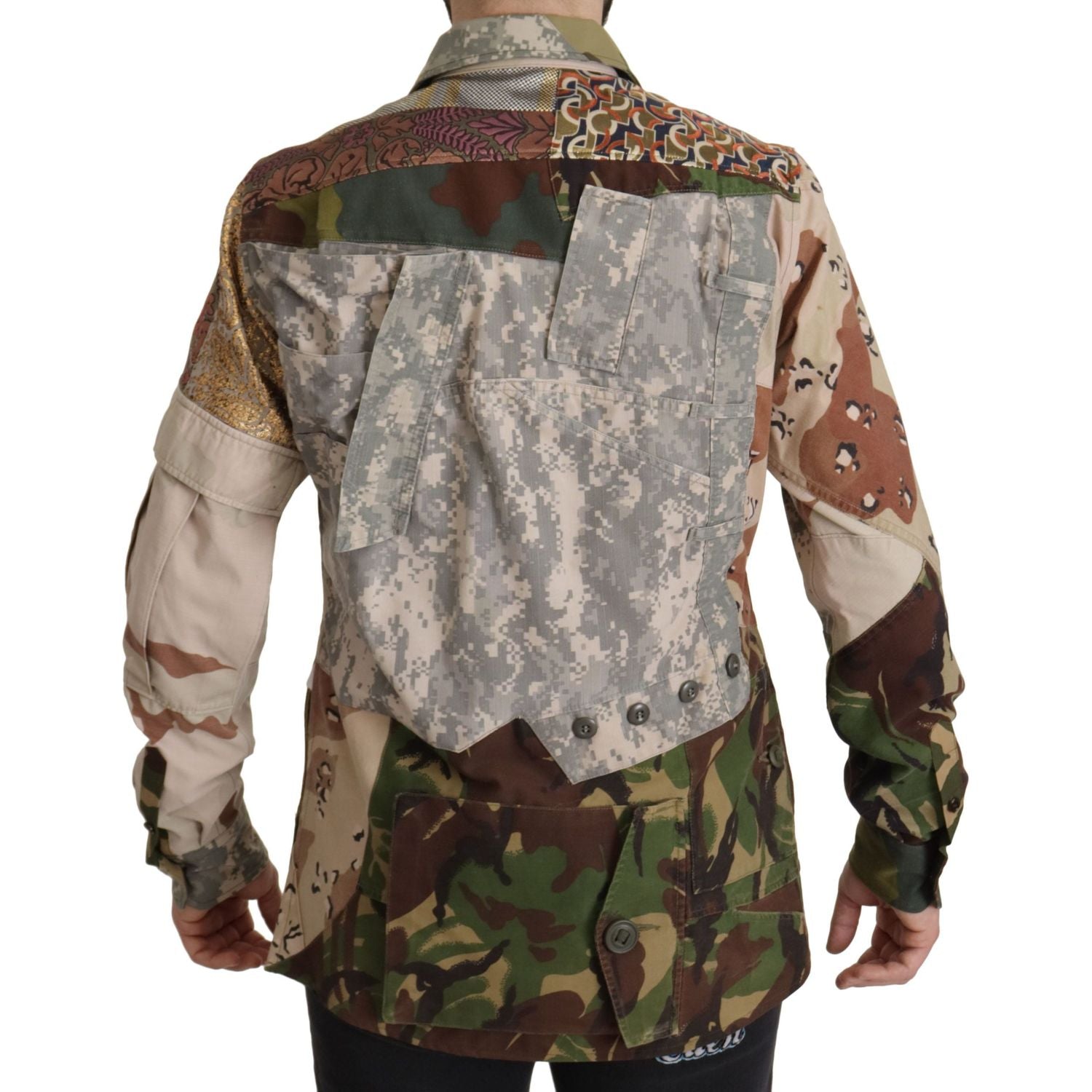 قميص كاجوال بنقشة مموهة من مجموعة دولتشي آند غابانا