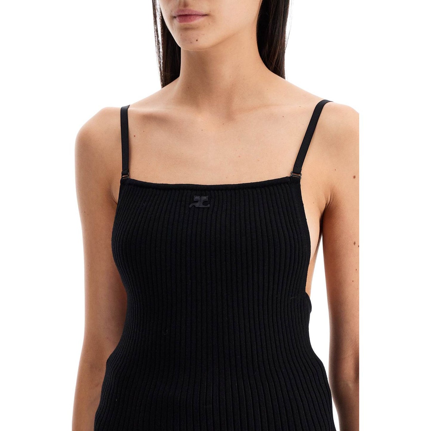 Courreges ribbed sleeveless top with Topwear Courreges