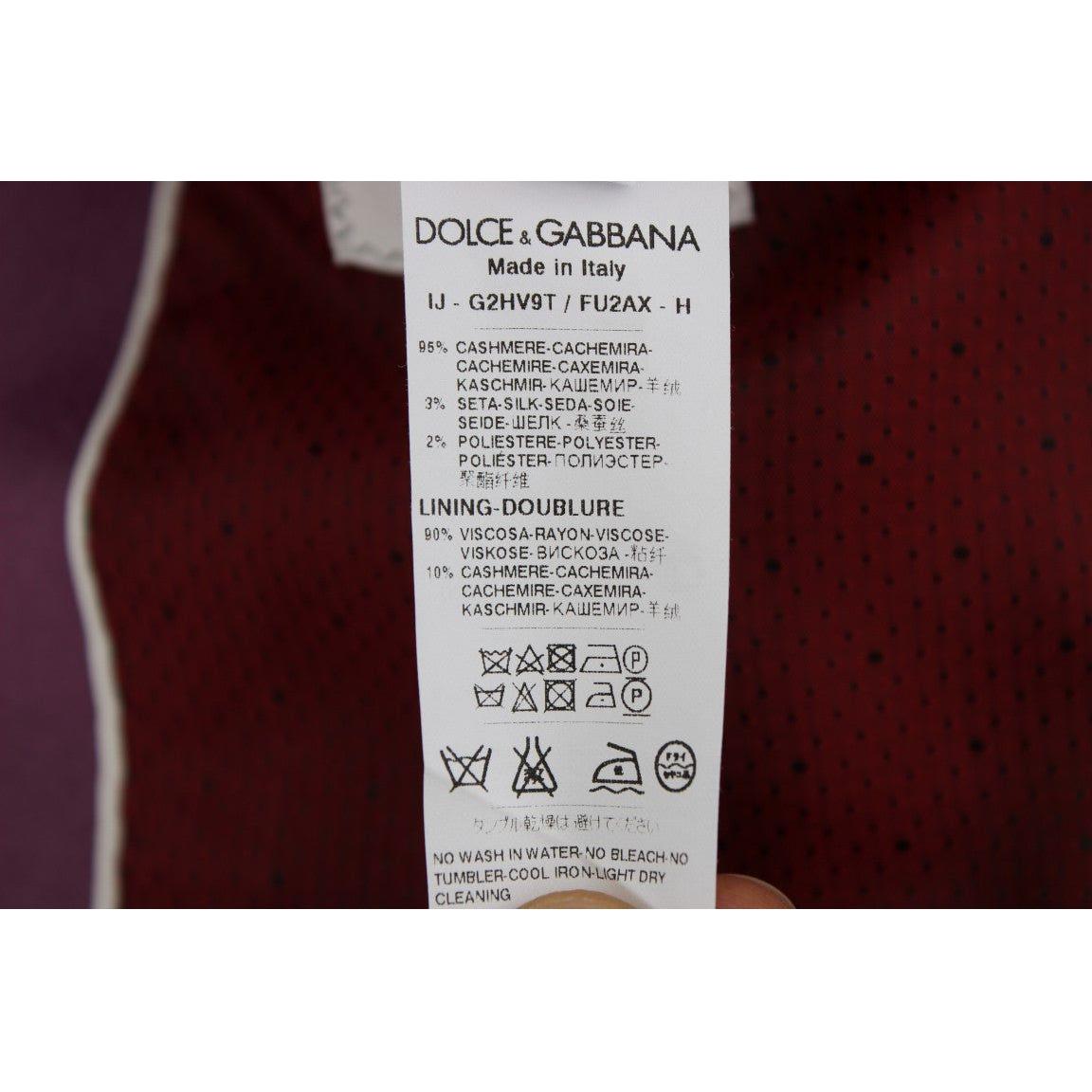 Dolce & Gabbana Elegant Purple Cashmere-Silk Blend Blazer Dolce & Gabbana