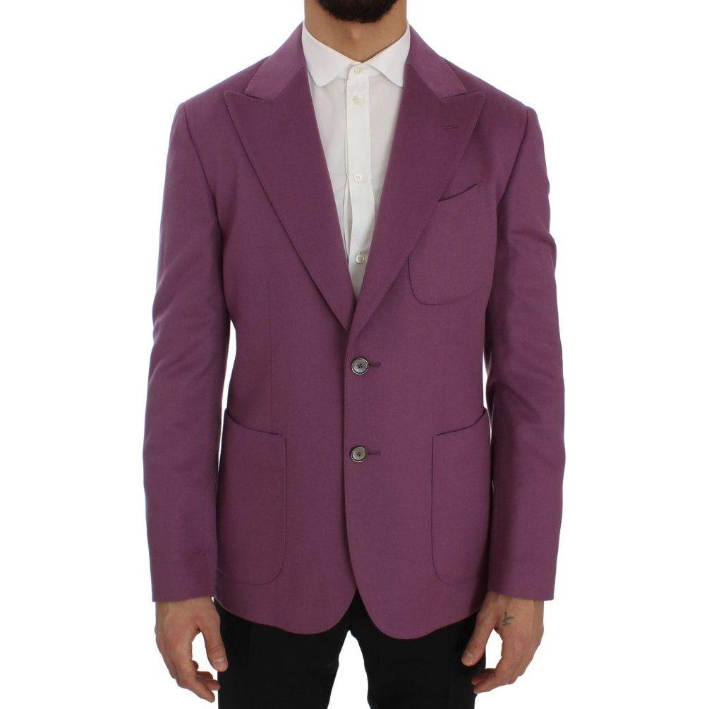 Dolce & Gabbana Elegant Purple Cashmere-Silk Blend Blazer Dolce & Gabbana