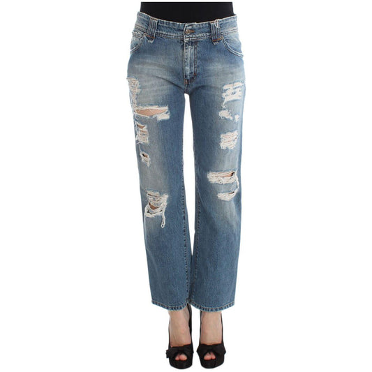 John Galliano Chic Boyfriend Blue Wash Jeans John Galliano