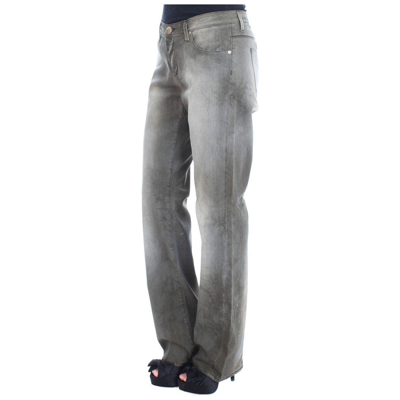 Ermanno Scervino Chic Gray Wash Boyfriend Jeans Ermanno Scervino