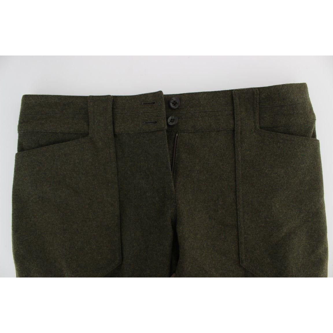 Ermanno Scervino Chic Green Cargo Pants for Effortless Style Ermanno Scervino