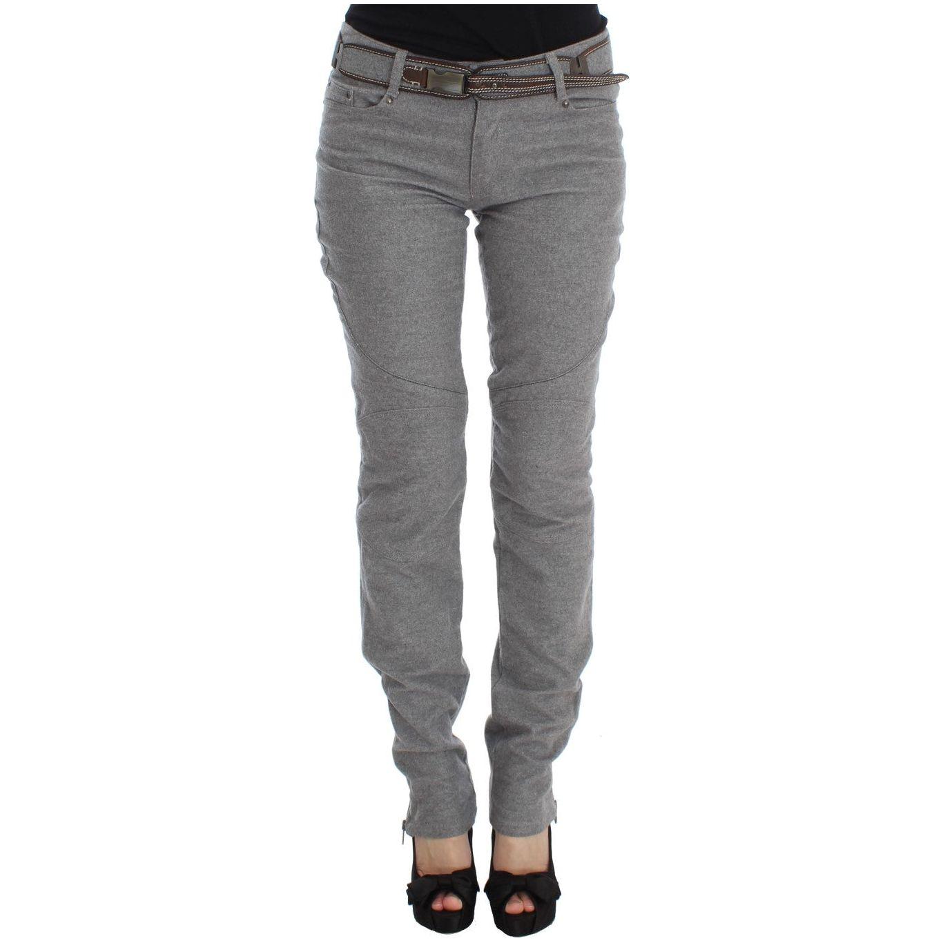 Ermanno Scervino Chic Gray Casual Cotton Pants Ermanno Scervino