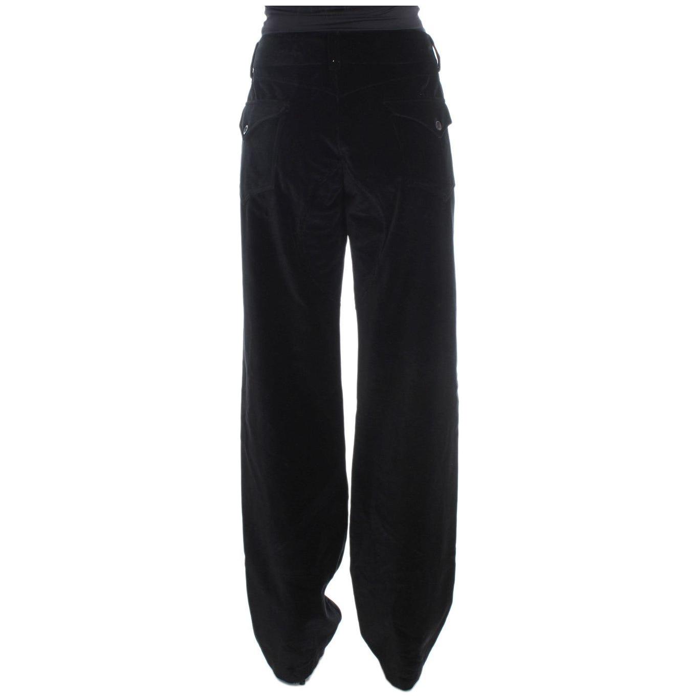 Ermanno Scervino Chic Black Straight Fit Cotton Jeans Jeans & Pants Ermanno Scervino