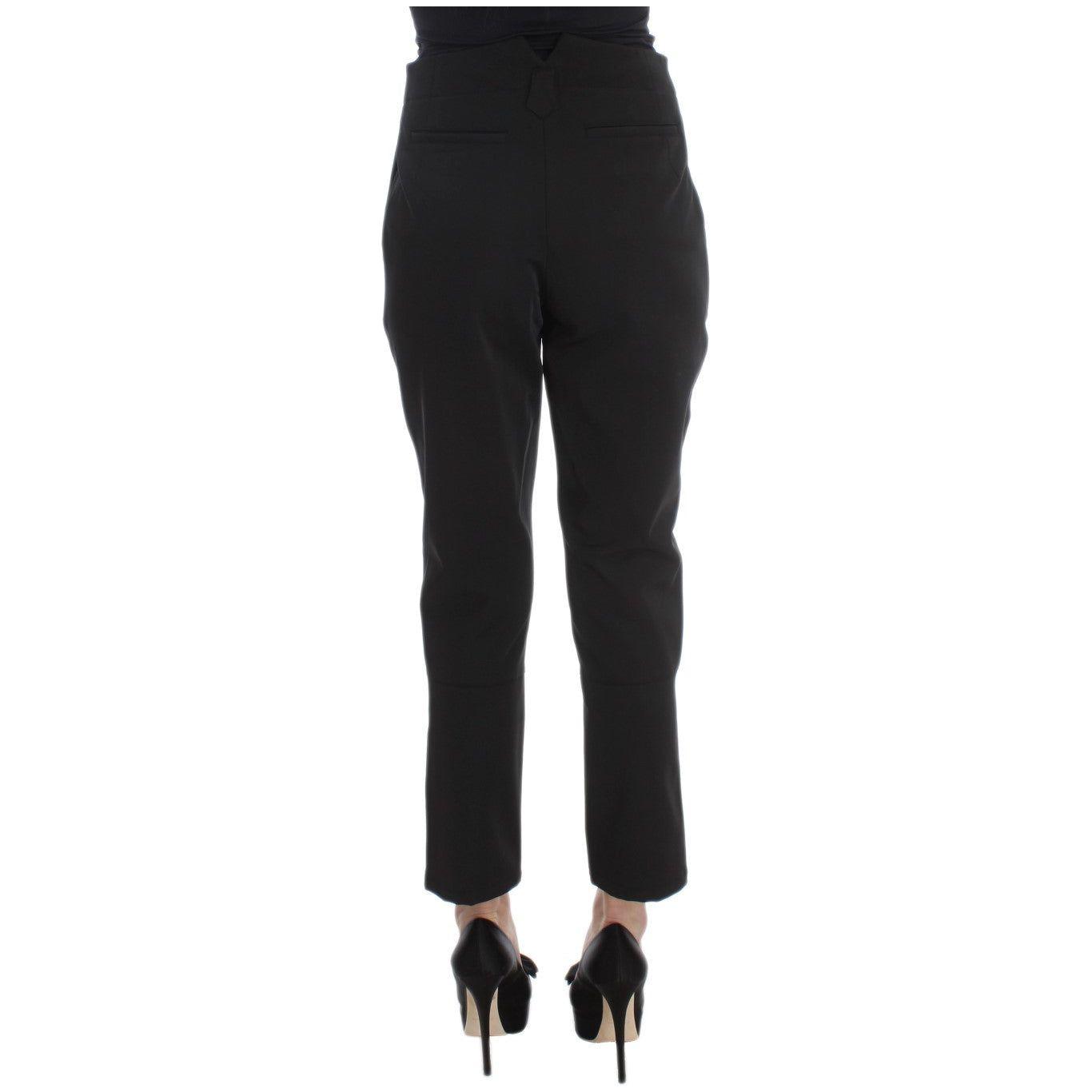 Ermanno Scervino Elegant Cropped Capri Pants in Black Jeans & Pants Ermanno Scervino