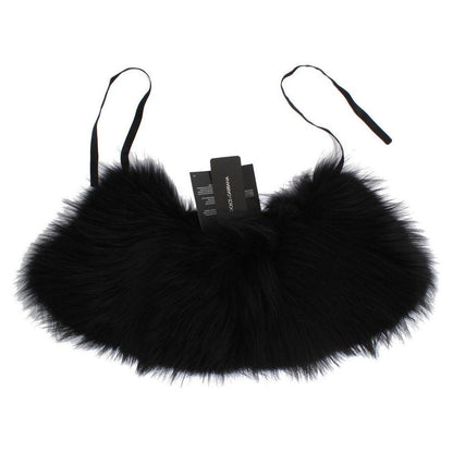 Dolce & Gabbana Black Fox Fur Collar Scarf