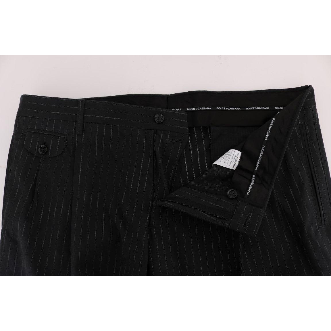 Dolce & Gabbana Elegant Striped Straight Fit Dress Trousers Dolce & Gabbana