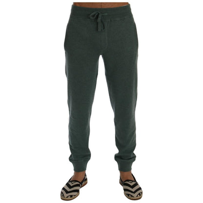 Dolce & Gabbana Green Cashmere Training Pants