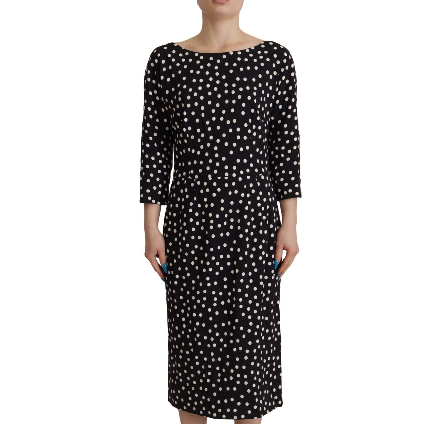 Dolce & Gabbana Polka Dot Sheath Midi Elegance Dolce & Gabbana