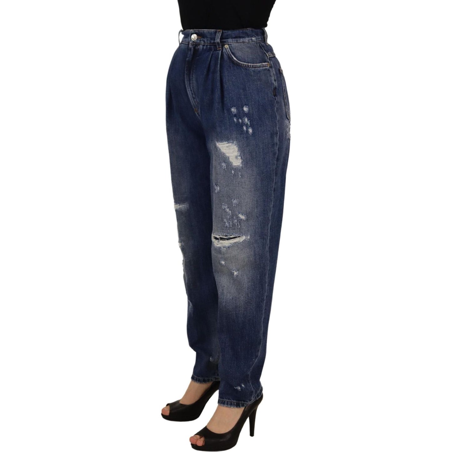 Dolce & Gabbana High Waist Skinny Denim Jeans - Chic Blue Washed Dolce & Gabbana