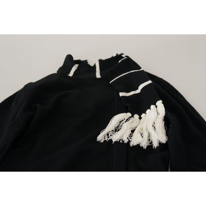Dolce & Gabbana Black Cashmere Turtleneck Pullover Sweater