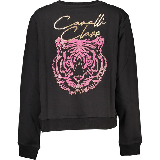 Cavalli Class Black Cotton Women Sweater Cavalli Class