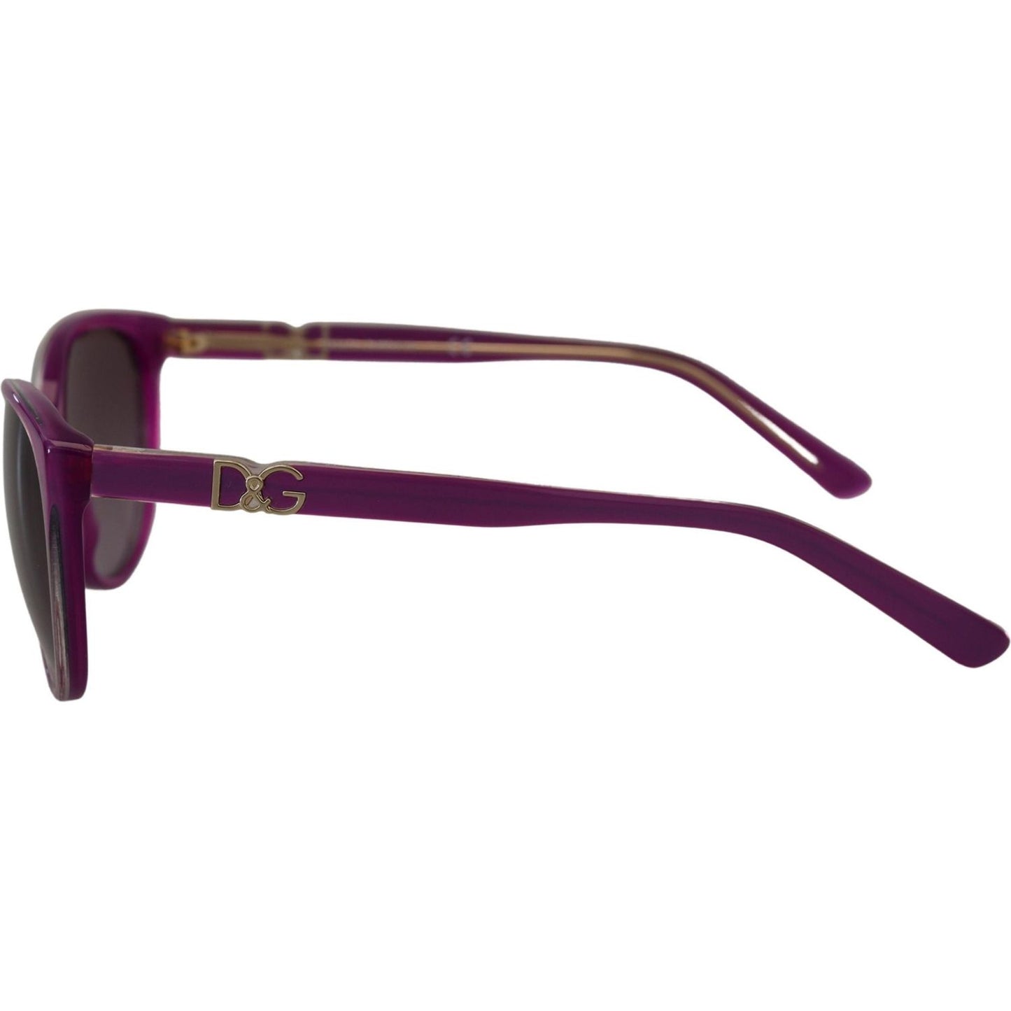 Dolce & Gabbana Chic Purple Acetate Round Sunglasses Dolce & Gabbana