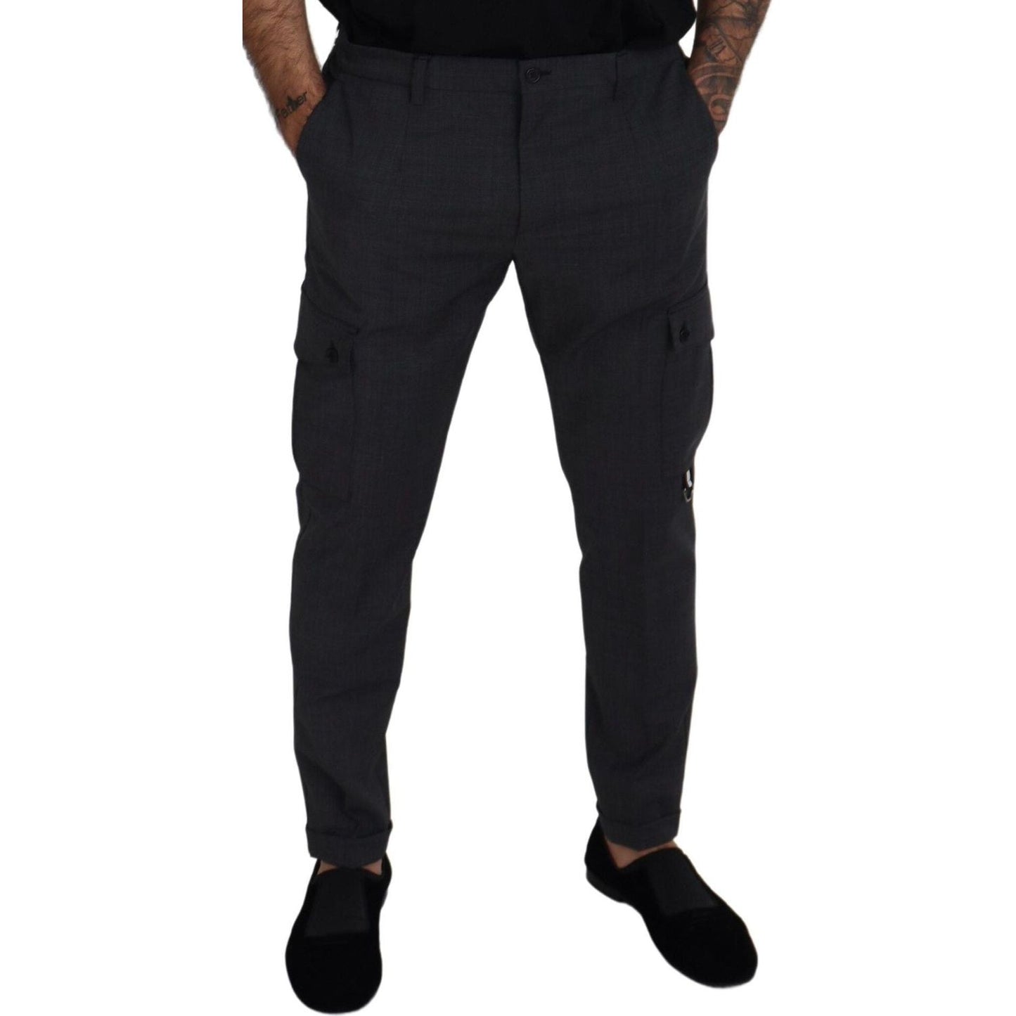 Dolce & Gabbana Elegant Checkered Slim Fit Cargo Pants Dolce & Gabbana