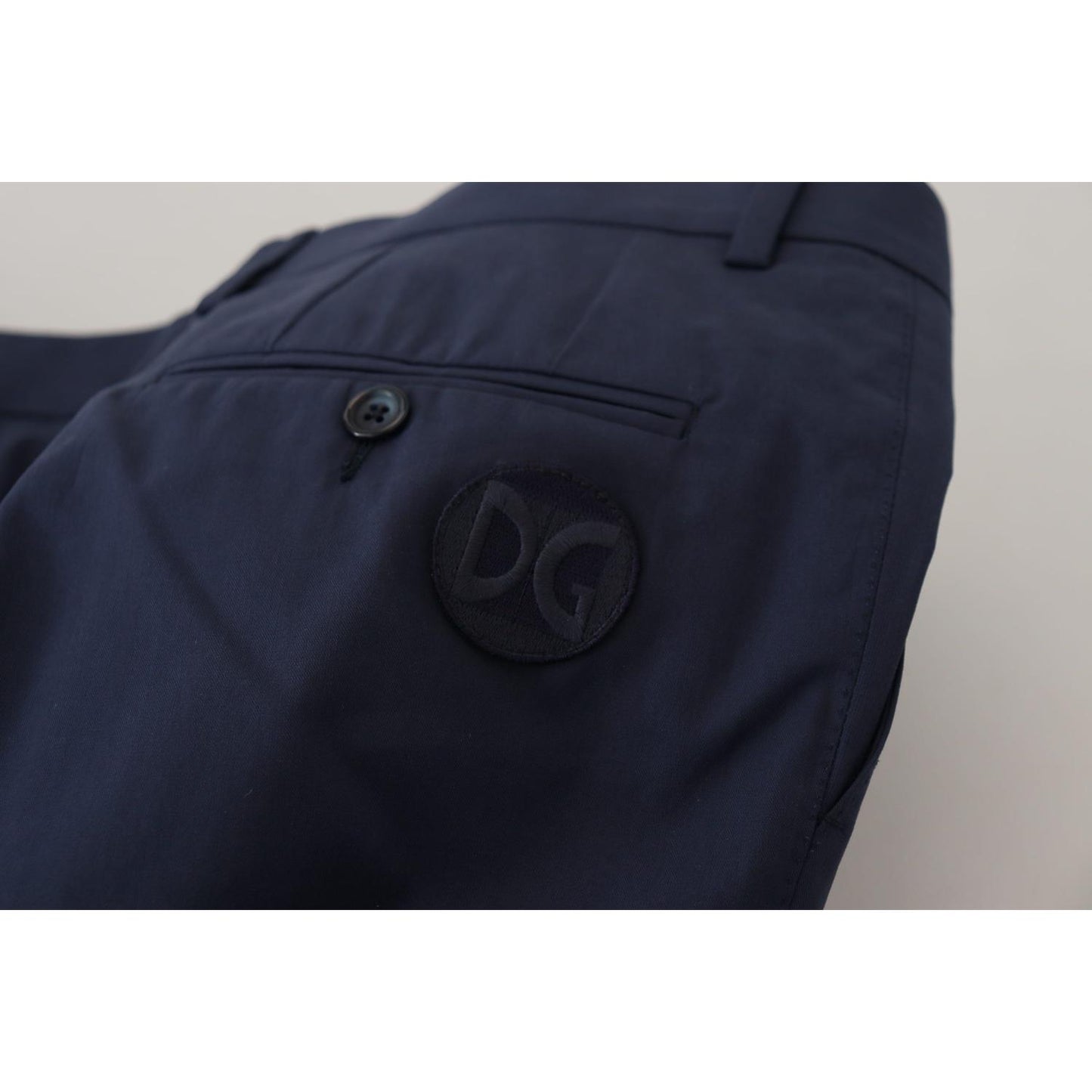 Dolce & Gabbana Chic Slim Fit Chinos in Blue Dolce & Gabbana