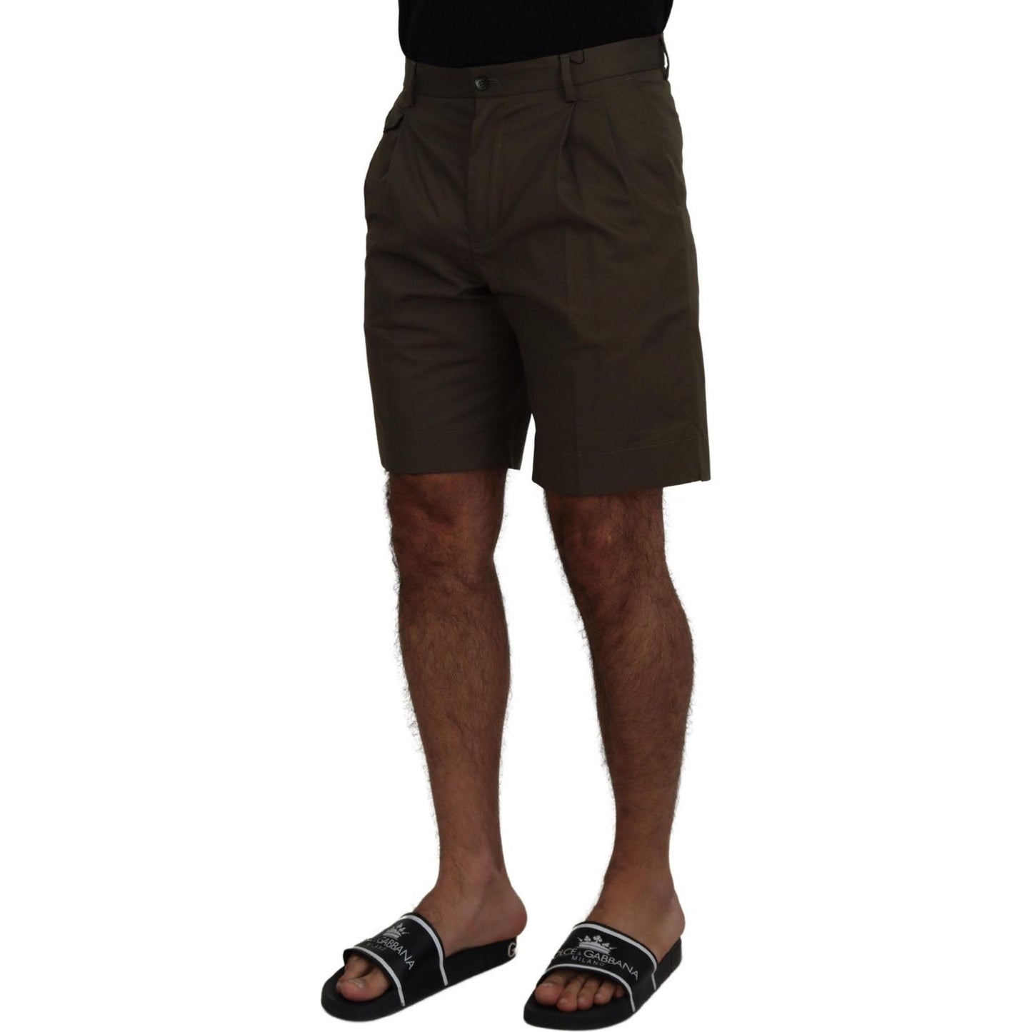 Dolce & Gabbana Elegant Green Cotton Chino Shorts Shorts Dolce & Gabbana