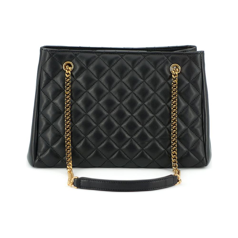 Versace Elegant Quilted Nappa Leather Tote Bag Versace