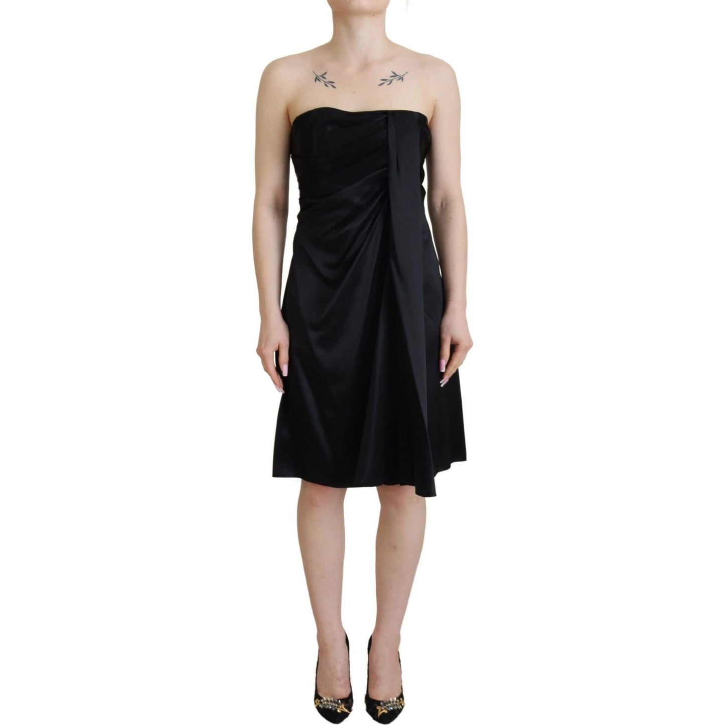 Dolce & Gabbana Elegant Black Silk Mini Sleeveless Dress Dolce & Gabbana