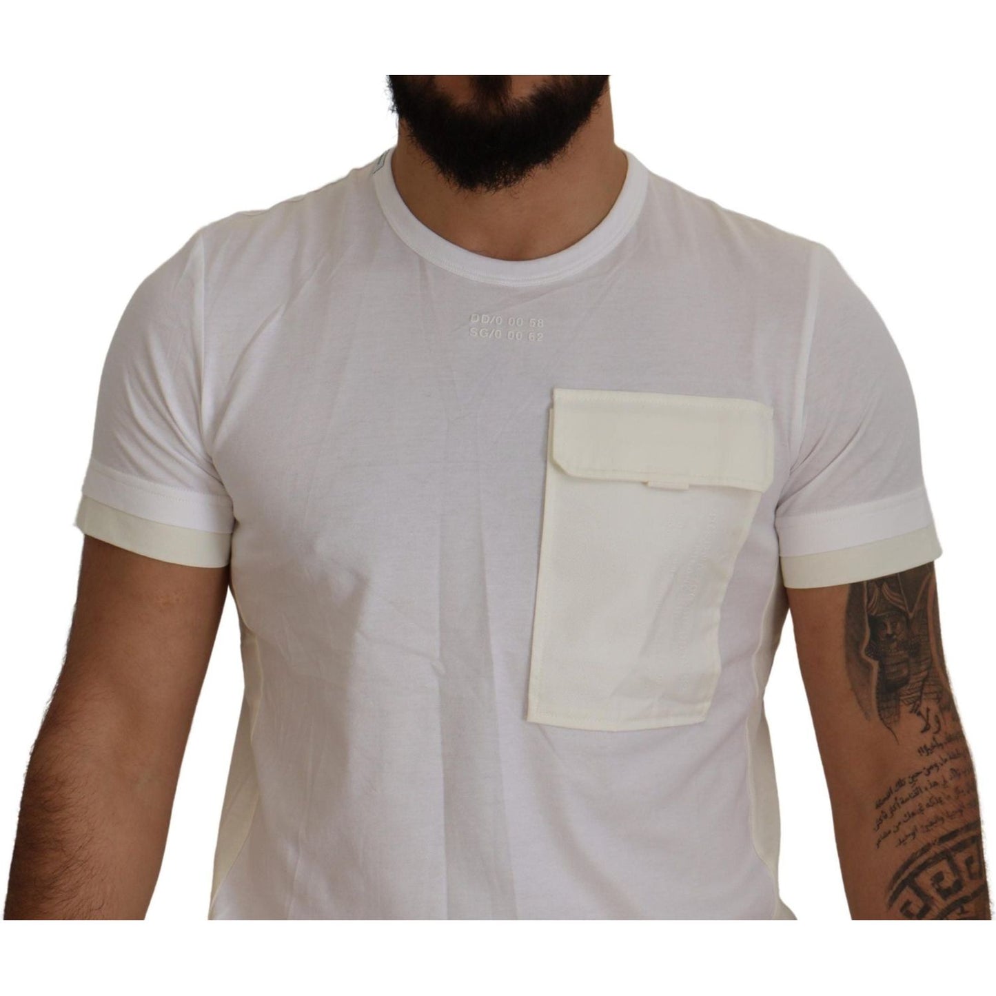 Dolce & Gabbana White Flap Pocket Short Sleeves T-shirt