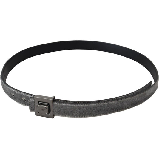 Dolce & Gabbana Elegant Silver Leather Designer Belt Dolce & Gabbana