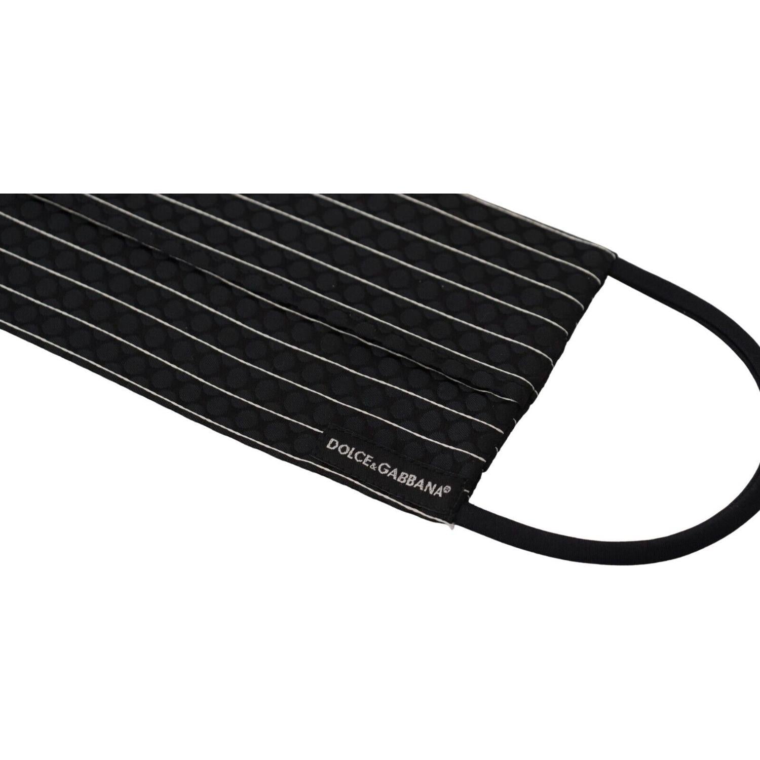 قناع الوجه الأنيق المصنوع من الحرير المخطط من دولتشي آند غابانا