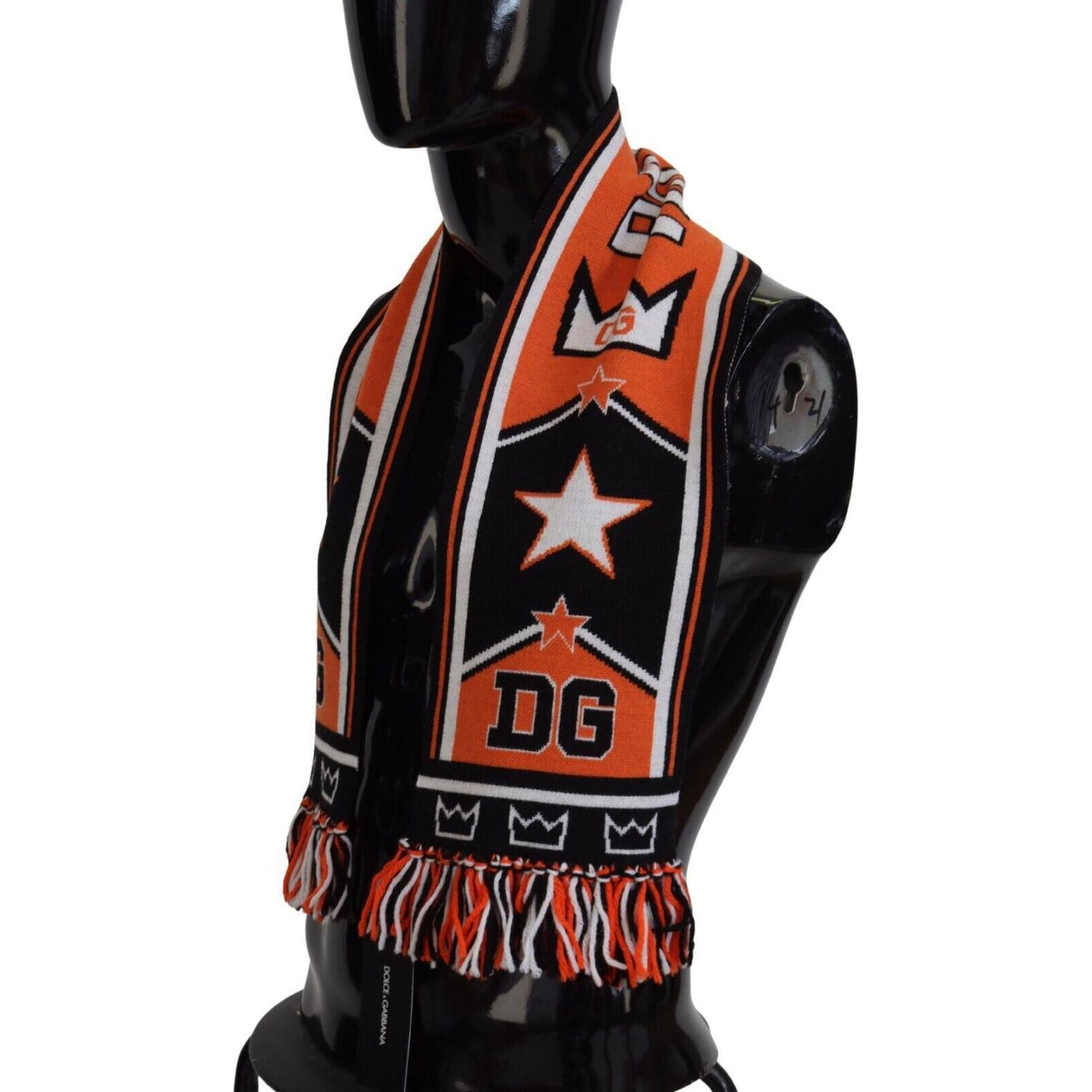 وشاح رجالي أنيق متعدد الألوان من الصوف والكشمير من دولتشي آند غابانا