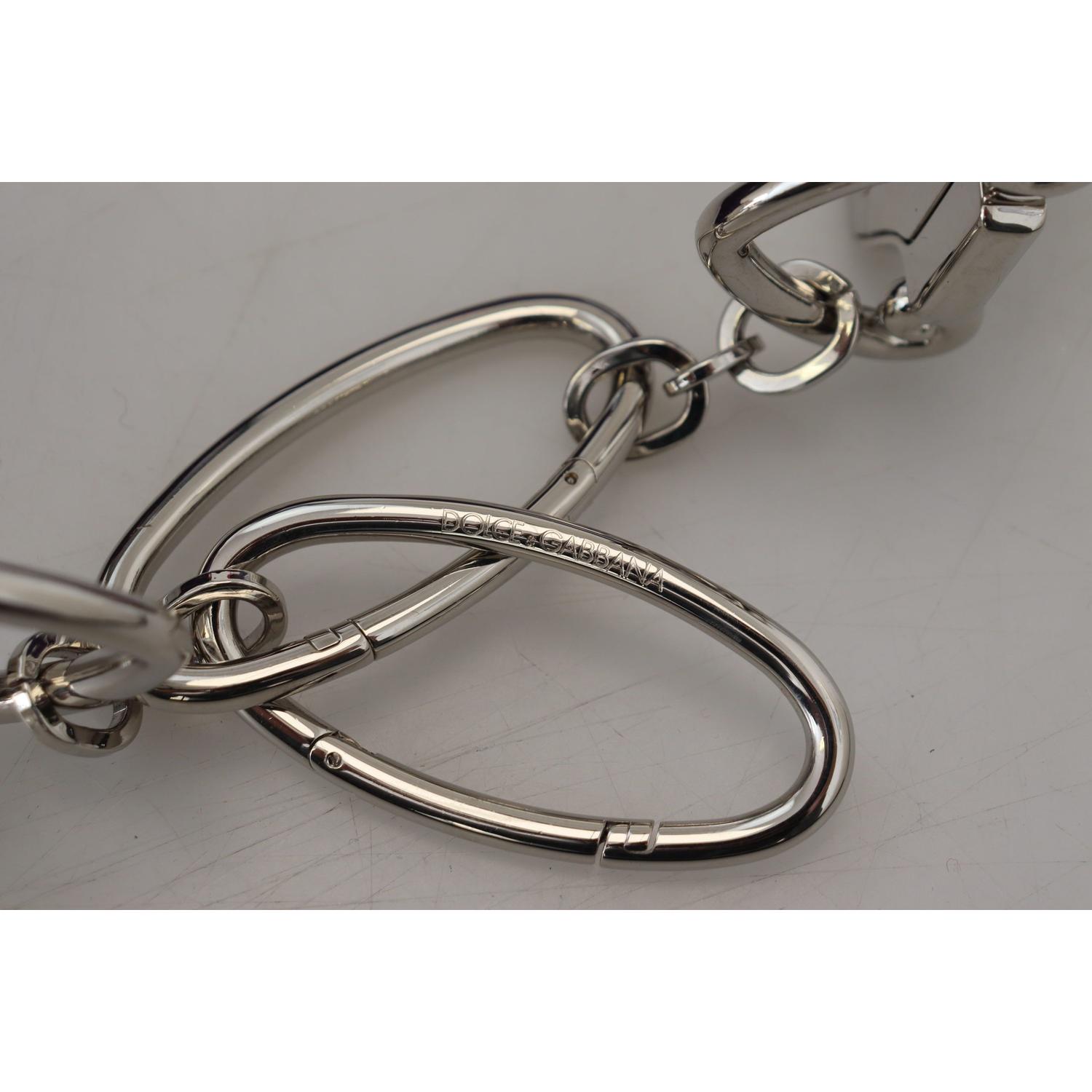 إكسسوار حزام كتف من الجلد باللون البيج المزهر من دولتشي آند غابانا