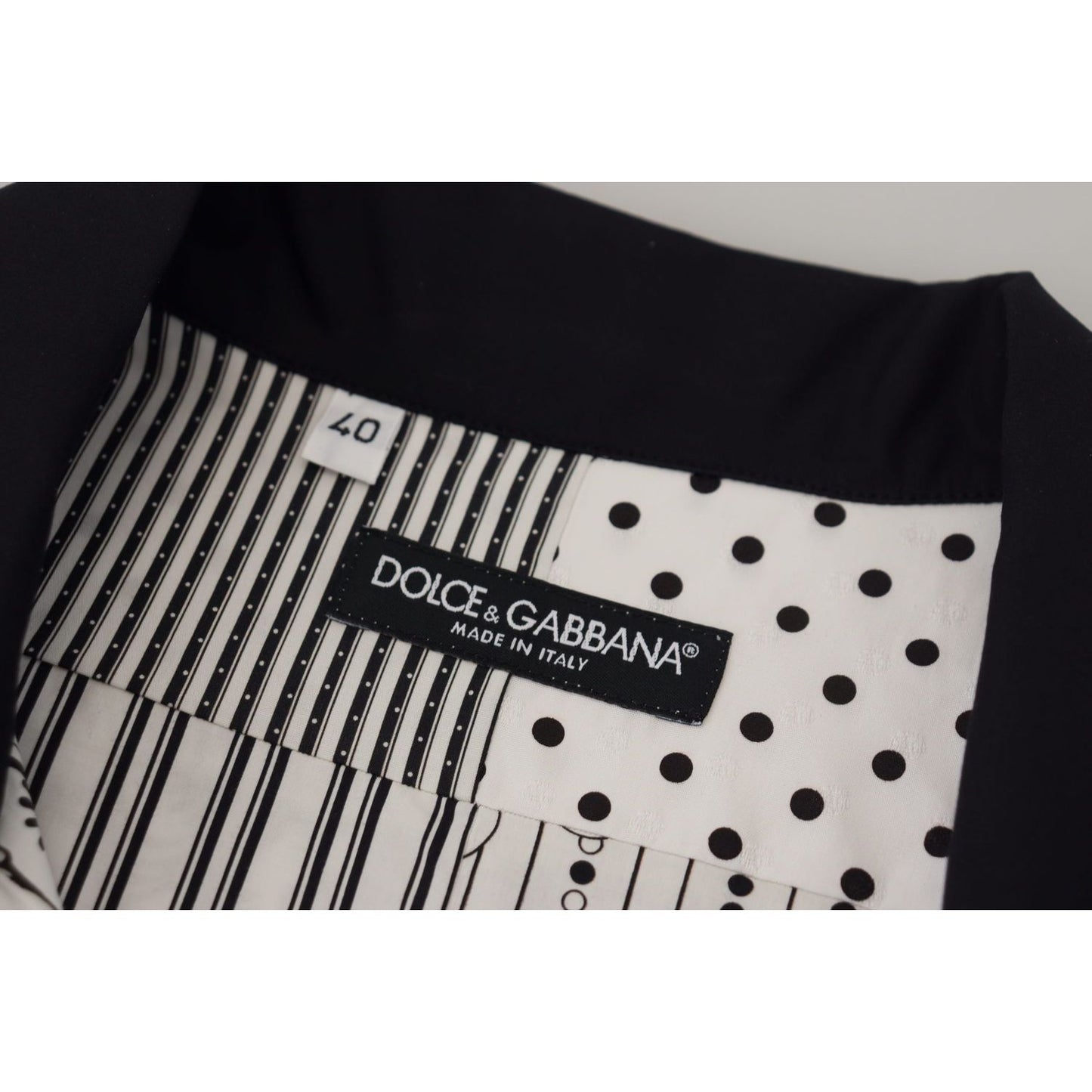 Dolce & Gabbana Elegant Black & White Cotton Shirt Dolce & Gabbana