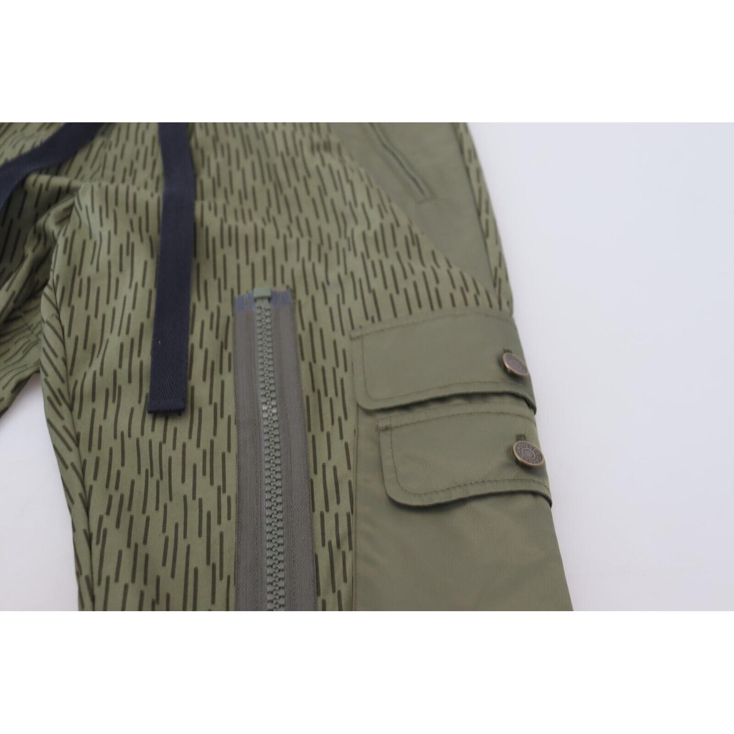 بنطلون دولتشي آند غابانا الأنيق المصنوع من مزيج القطن باللون الأخضر