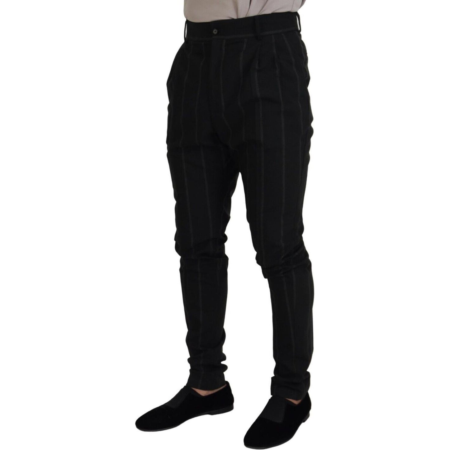 Dolce & Gabbana Elegant Black Tailored Trousers Dolce & Gabbana