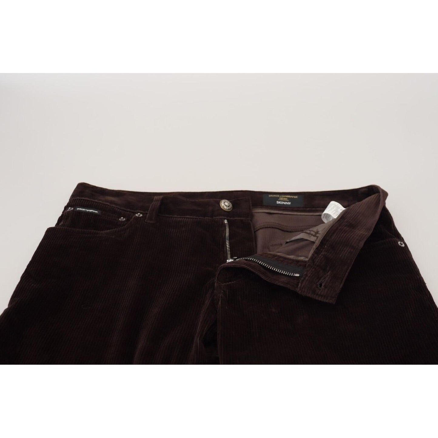 Dolce & Gabbana Brown Corduroy Men Casual Trouser Pants
