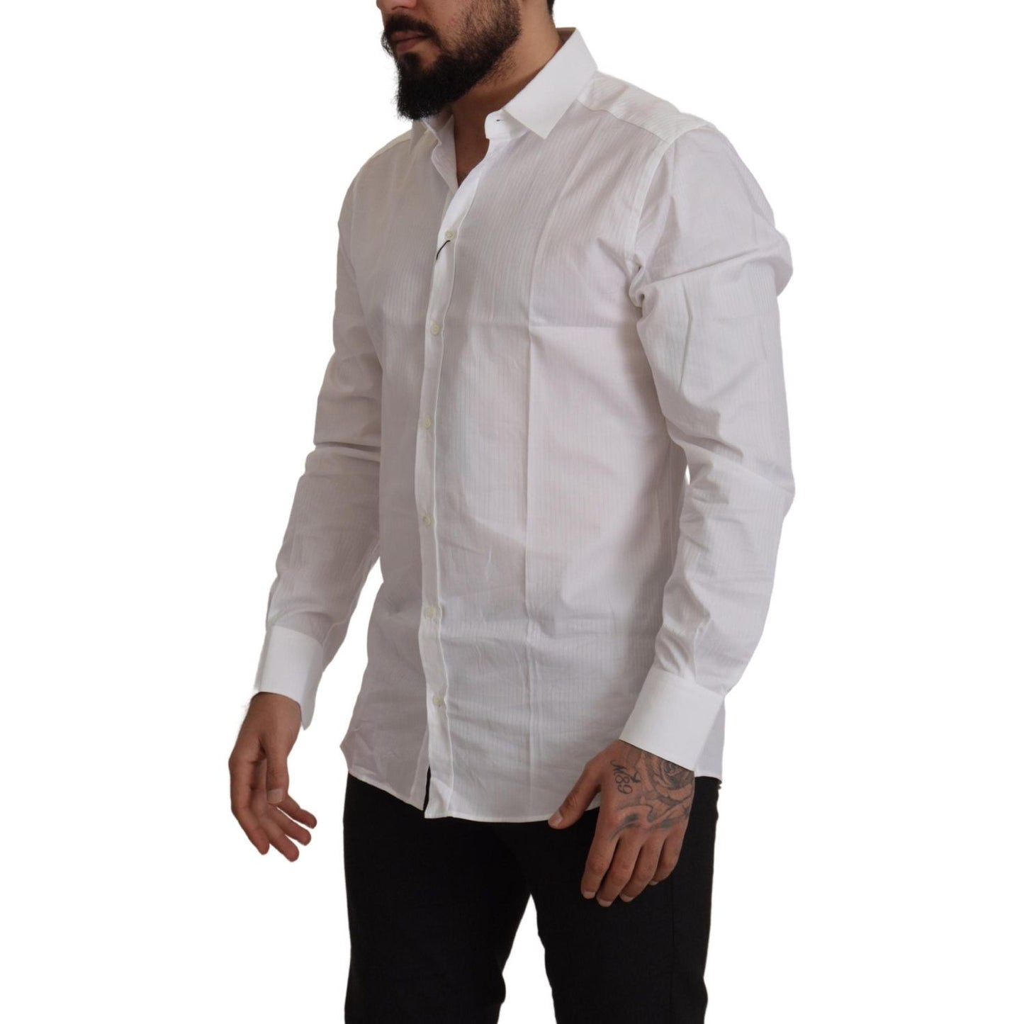 Dolce & Gabbana Elegant White Cotton Dress Shirt Dolce & Gabbana