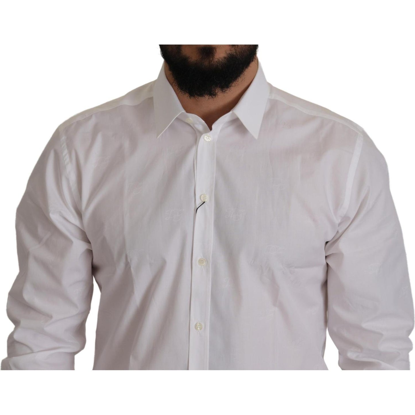 Dolce & Gabbana Elegant Slim Fit White Martini Dress Shirt Dolce & Gabbana