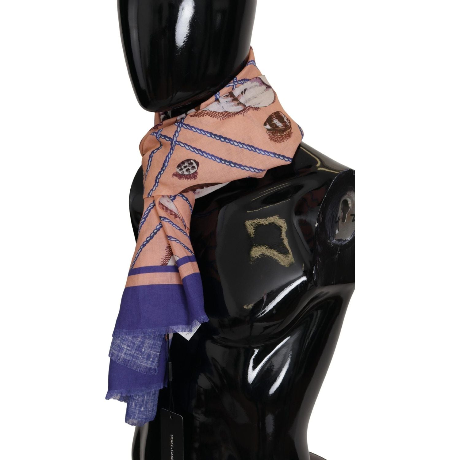 وشاح من الكتان متعدد الألوان من دولتشي آند غابانا للرجال