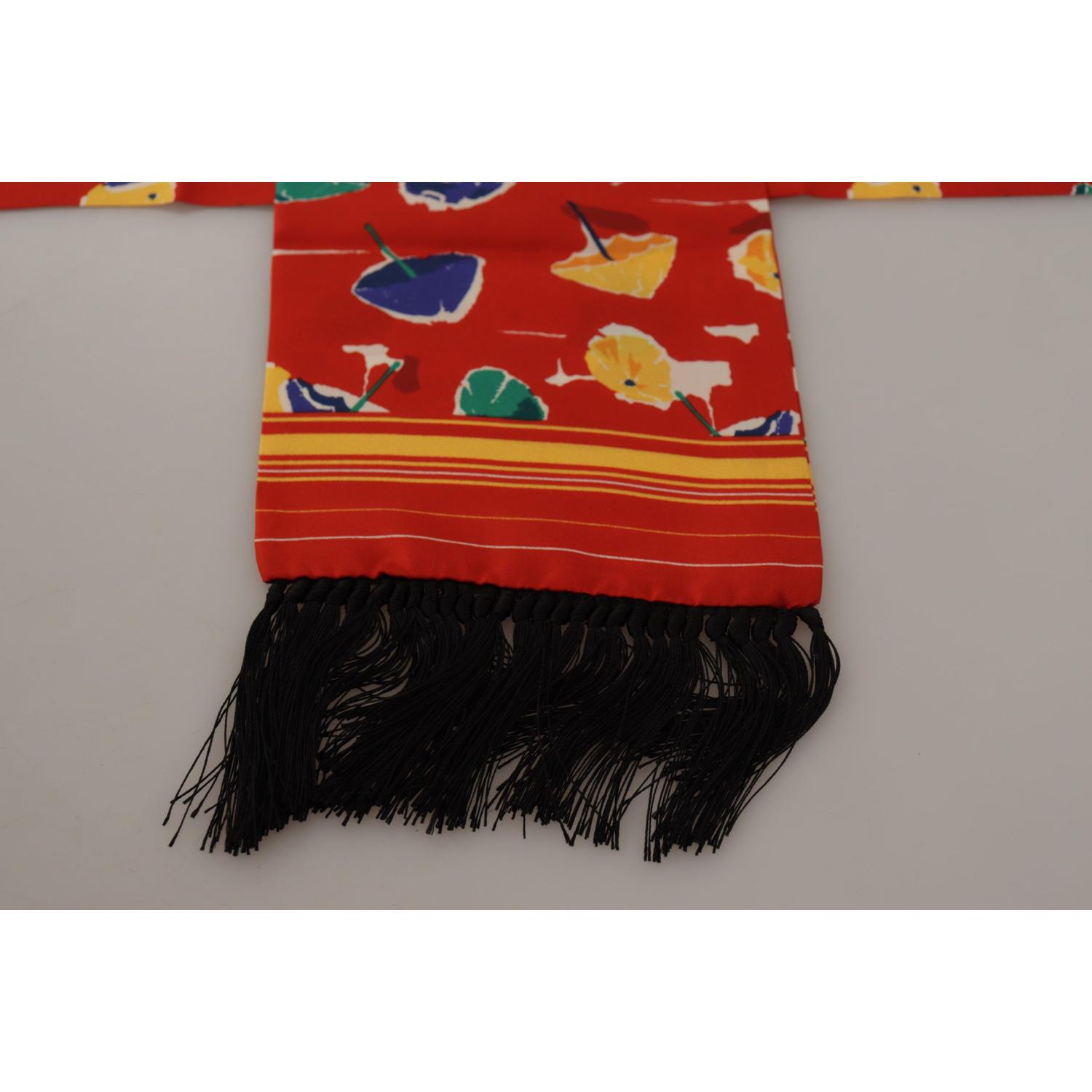 وشاح رجالي أنيق من الحرير متعدد الألوان من دولتشي آند غابانا