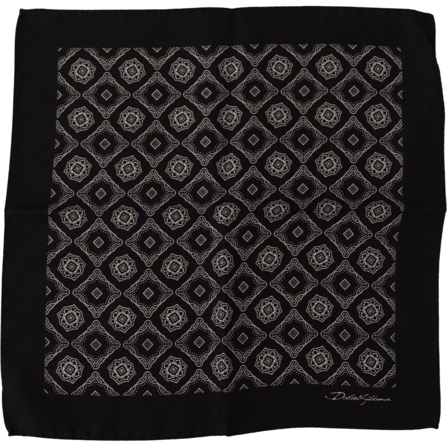 Dolce & Gabbana Elegant Geometric Silk Square Scarf Dolce & Gabbana