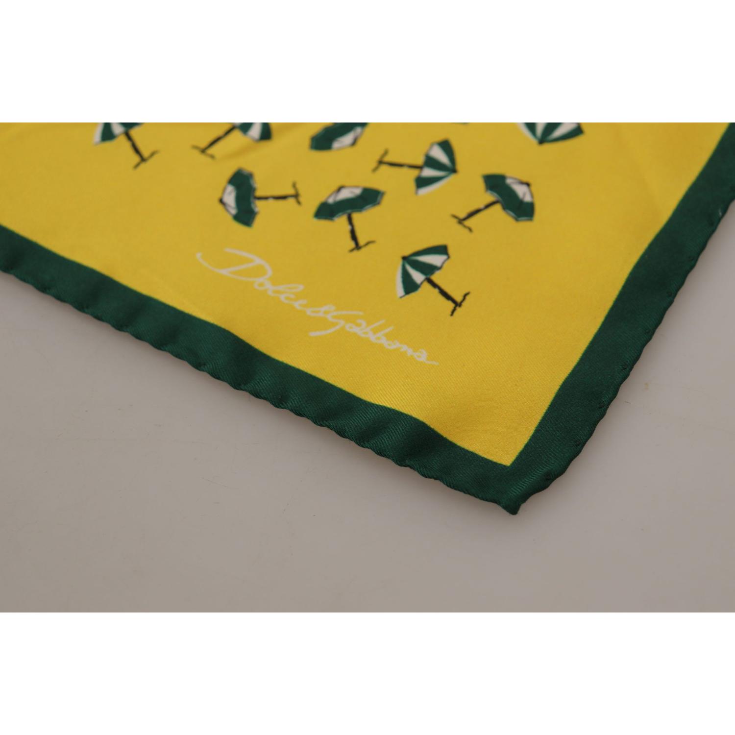 وشاح رجالي مربع أنيق من الحرير من دولتشي آند غابانا