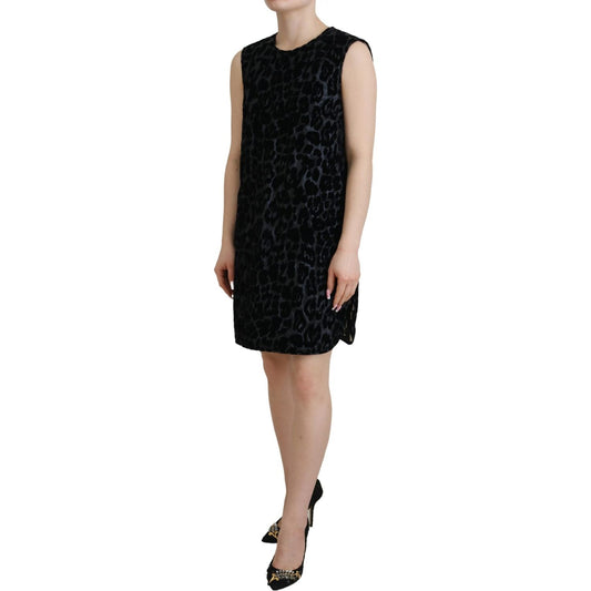 Dolce & Gabbana Elegant Leopard Pattern Mini Shift Dress Dolce & Gabbana