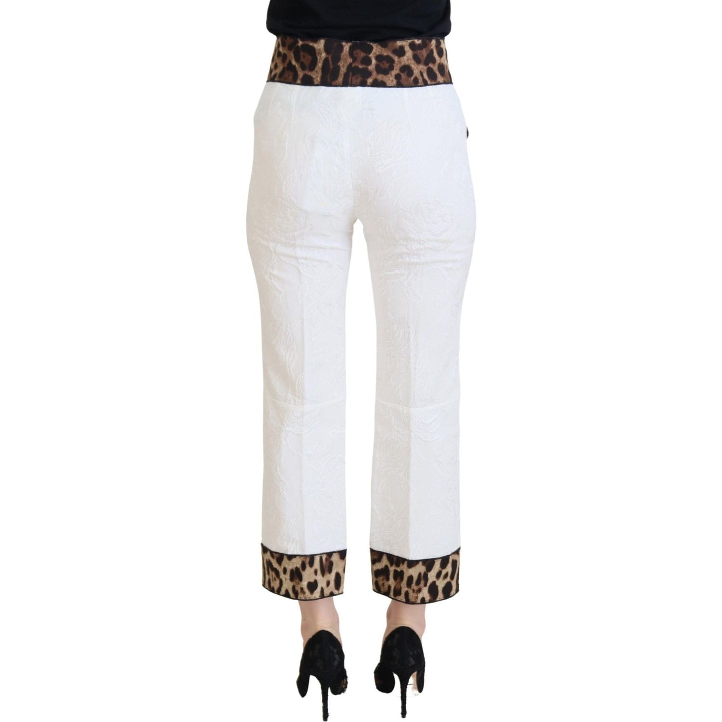 Dolce & Gabbana Elegant Leopard Print Pants for Sophisticated Style Dolce & Gabbana