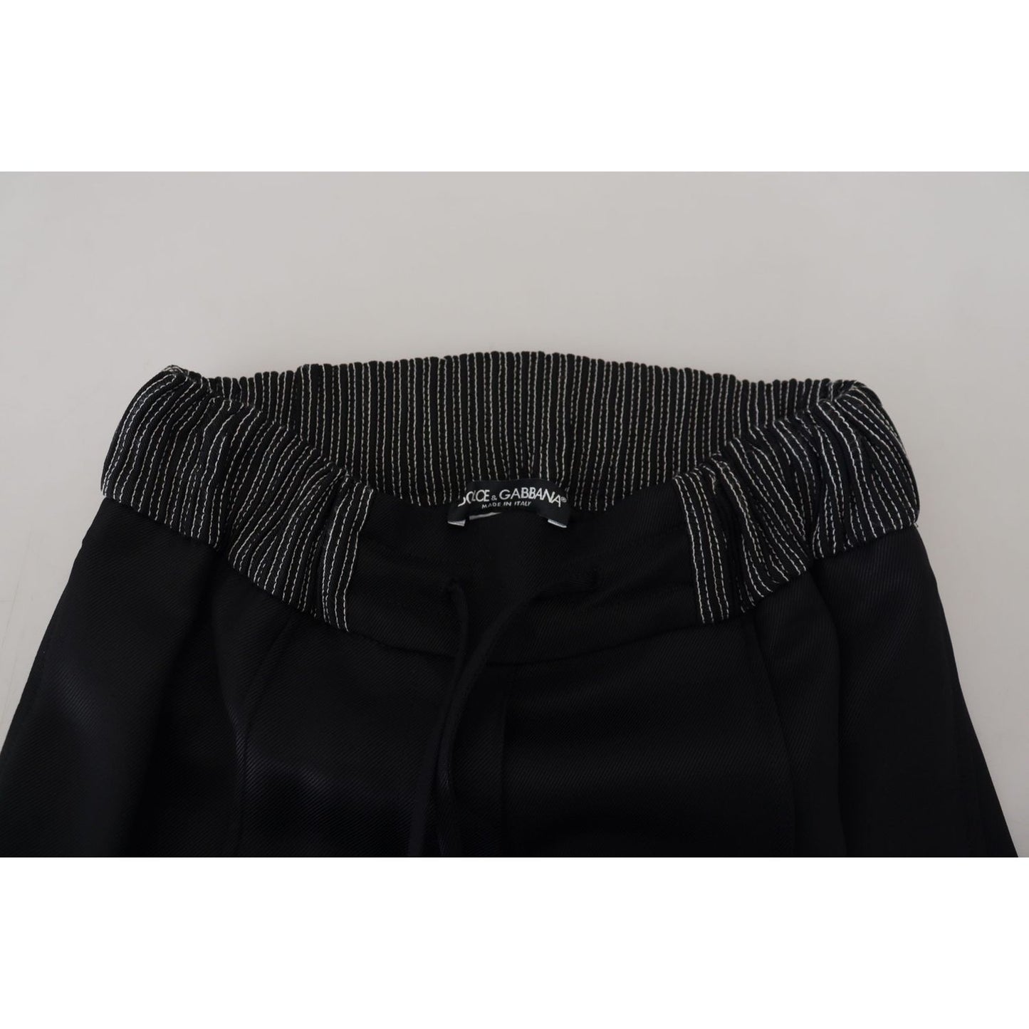 Dolce & Gabbana Elegant Black Cotton Pants Dolce & Gabbana