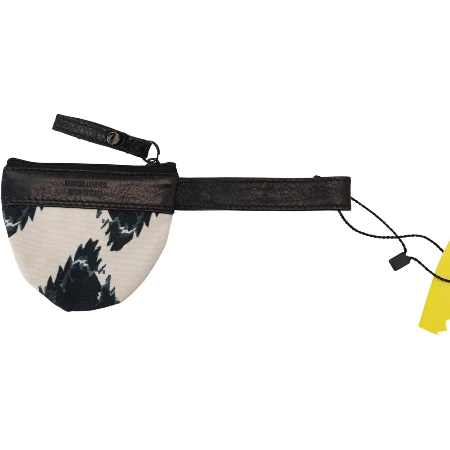 Costume National White Genuine Leather Coin Purse Strap Wallet