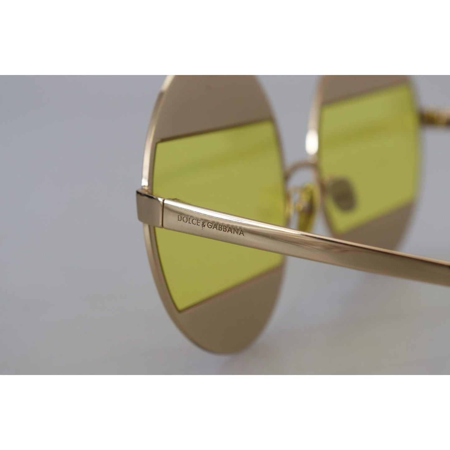 Dolce & Gabbana Crystal Embellished Gold Oval Sunglasses Dolce & Gabbana