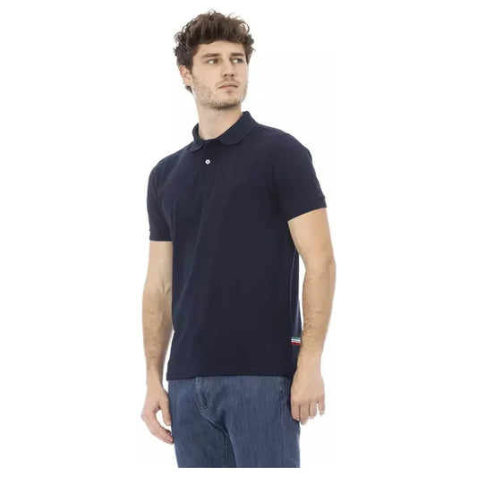 Baldinini Trend Blue Cotton Men Polo Baldinini Trend